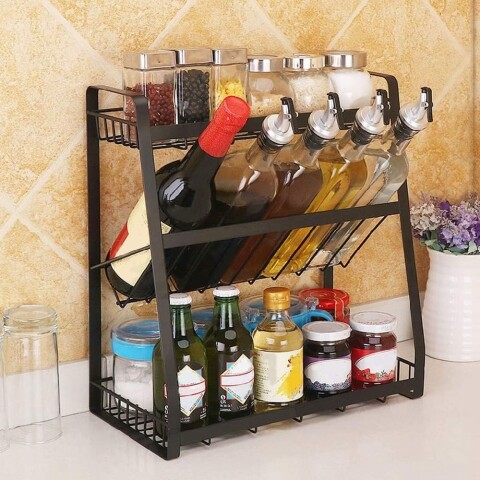 Rack especiero acero y hierro 3 niveles Rack especiero acero y hierro 3 niveles