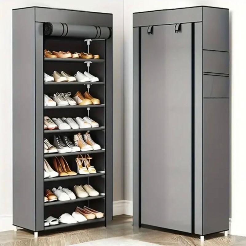 Zapatera Ropero Tela Organizador Zapatos Botas Estanteria Gris Zapatera Ropero Tela Organizador Zapatos Botas Estanteria Gris