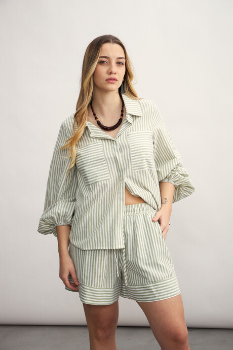 Camisa Flora Verde