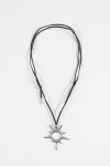 Collar cordón dije sol gotic plateado