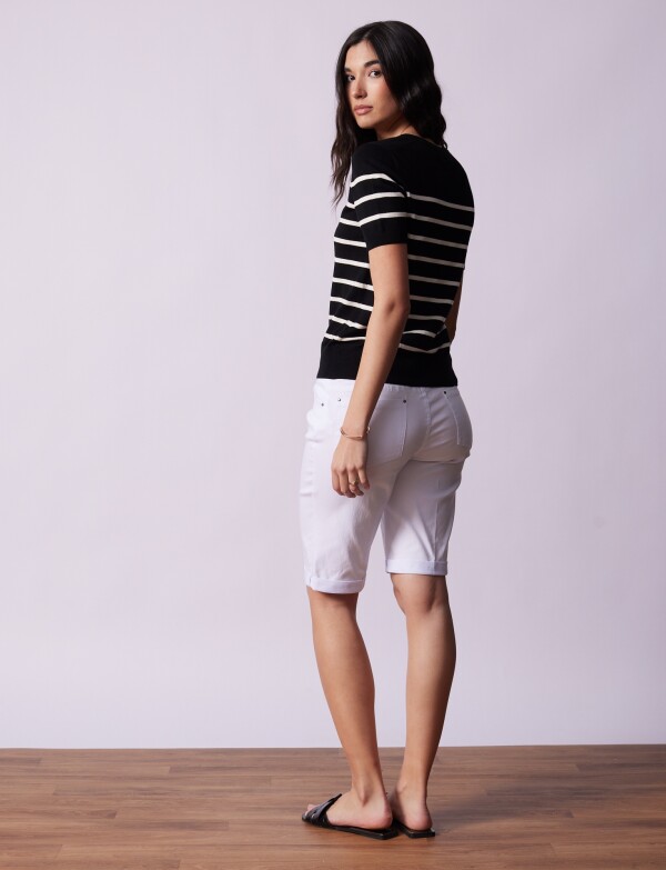 Buzo Lineas NEGRO/BEIGE