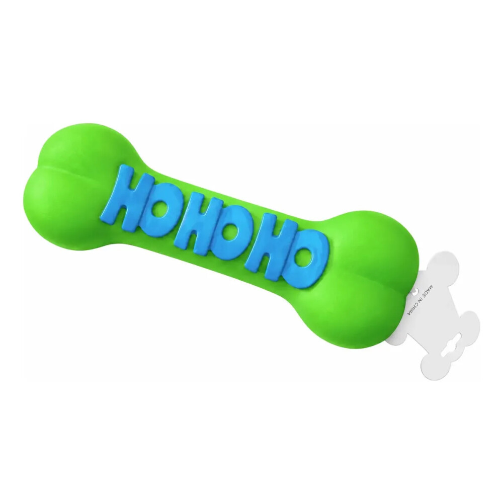Hueso De Juguete Para Perros 23 X 8 Cm Con Chifle VERDE