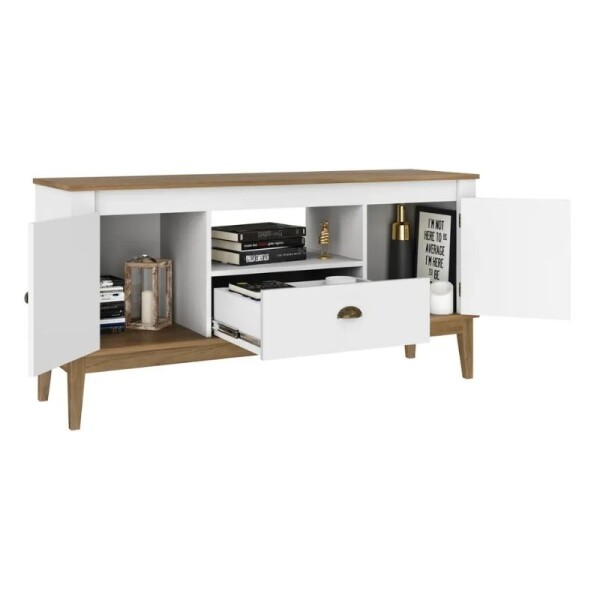 RACK PARA TV LINEA COLONIAL - MIEL/BLANCO RACK PARA TV LINEA COLONIAL - MIEL/BLANCO