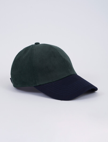 Gorra combinada verde