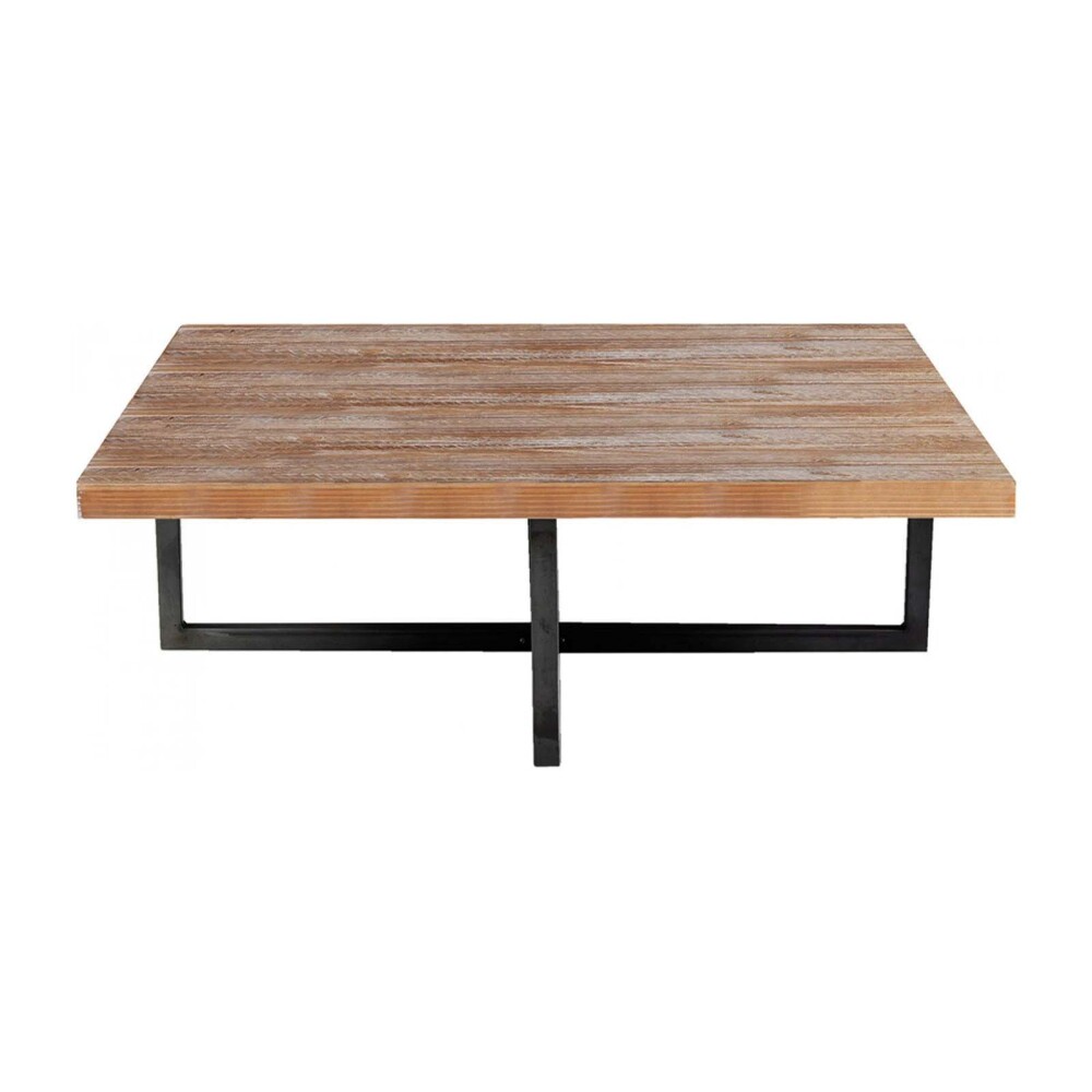 MESA RATONA CENTRAL MADERA-Y-METAL NATURAL-BEIGE RESPALDO NATURAL