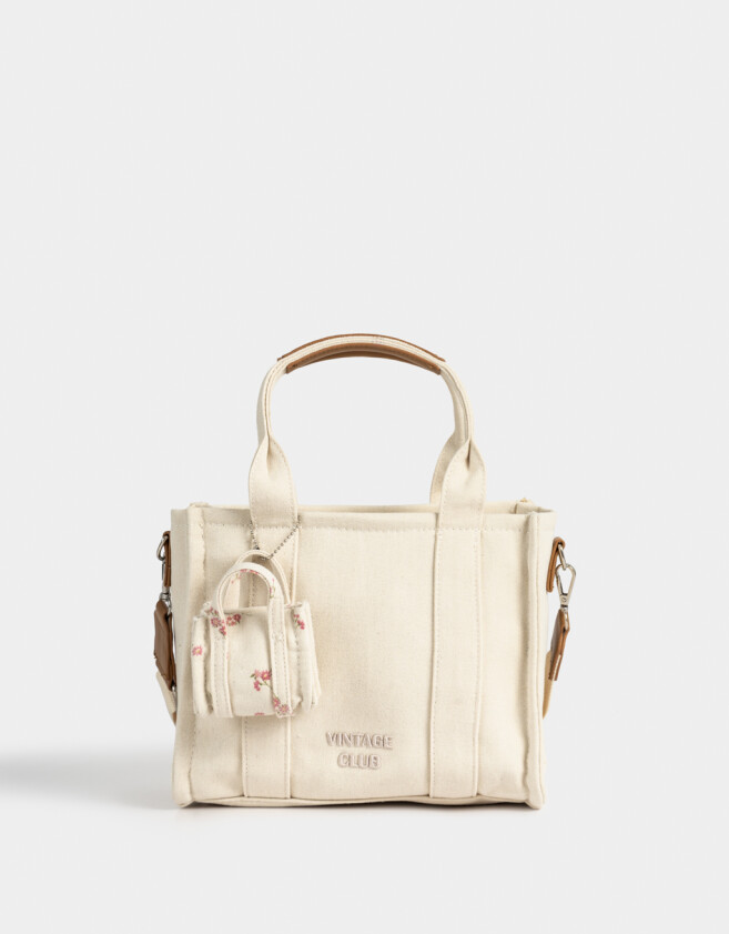City Cartera City Canvas - Blanco Crudo