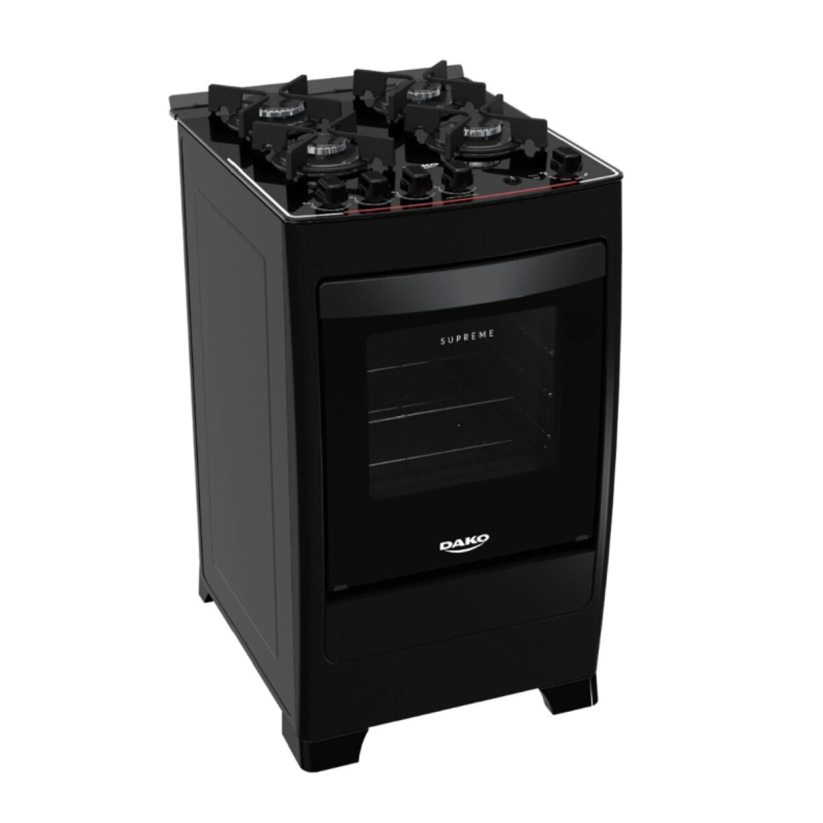 Cocina Dako Supreme Glass 4 Hr Negro 