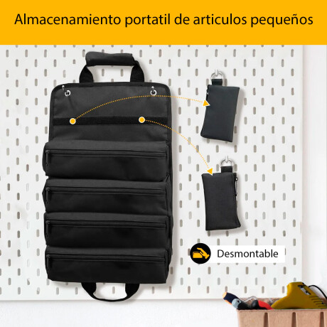 Bolso Herramientas Enrollable Organizador Práctico Negro