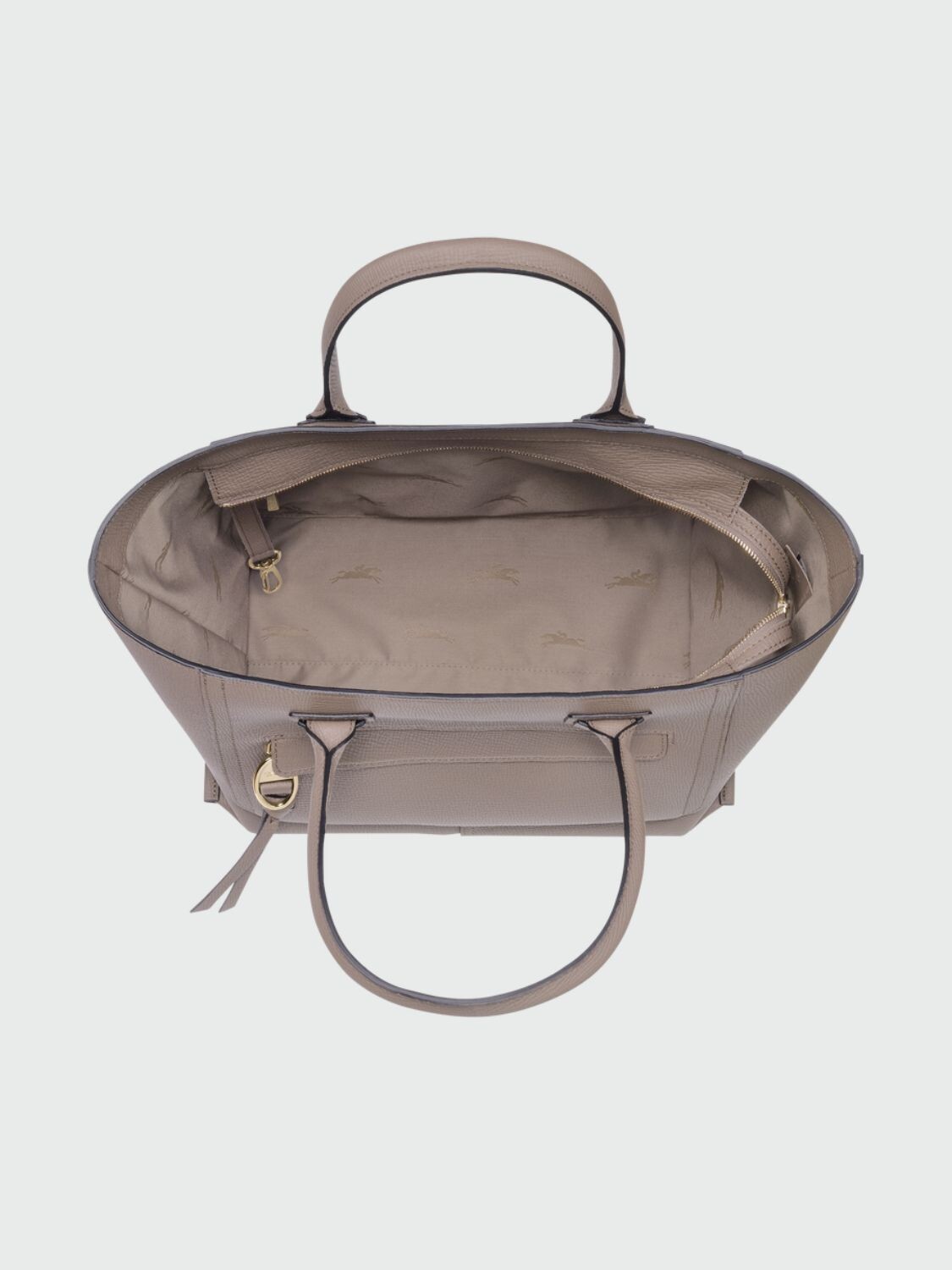 Longchamp -Cartera de cuero con bolsillos, Mailbox Visón