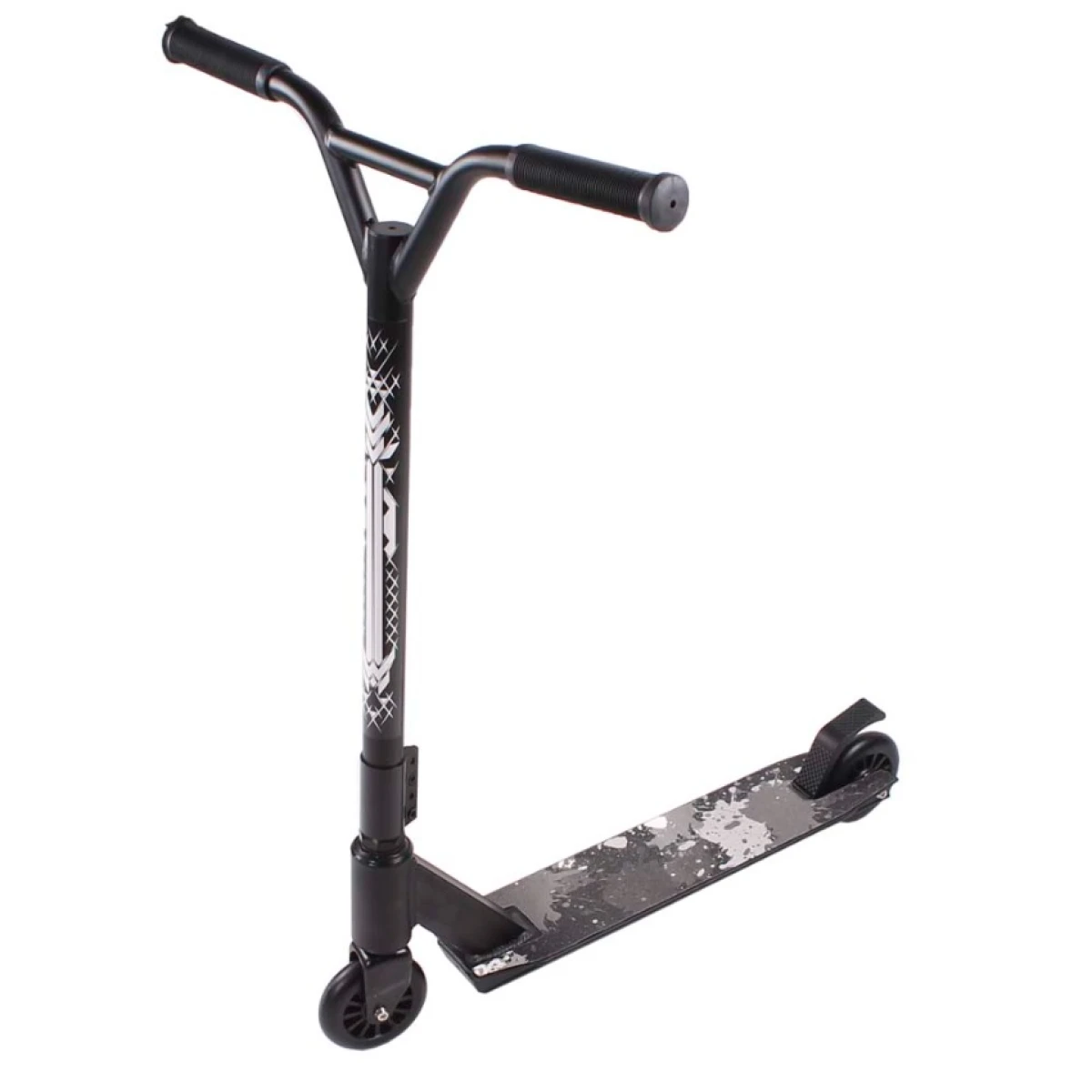 Monopatín Scooter Freestyle Acrobático Reforzado Stunt Giros 360° - GRIS 