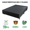Box Base Cama Sommier 2 Plazas Somier Dormitorio Color Negro Ltc Box Base Cama Sommier 2 Plazas Somier Dormitorio Color Negro Ltc
