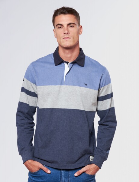 REMERA POLO RAYADA Denim