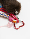 Llavero Cordón Llavero Y Bag Cham Pelo Sintético - Combinacion Multicolor