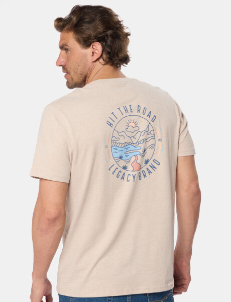 REMERA ESTAMPADA Beige