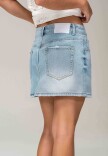 POLLERA JEANS CELESTE