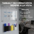 Pizarra Acrílica Semanal Magnetica Marcadores + Borrador Color Blanco