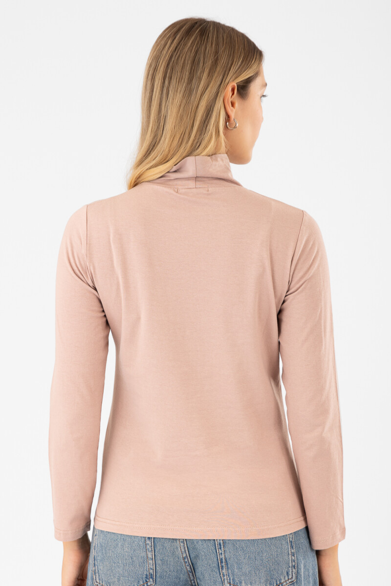 Polera algodón elastano Beige