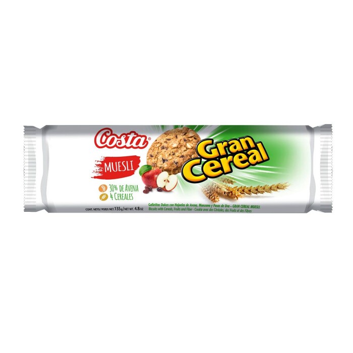 COSTA GRAN CEREAL MUESLI GALLET24PQ/135G única