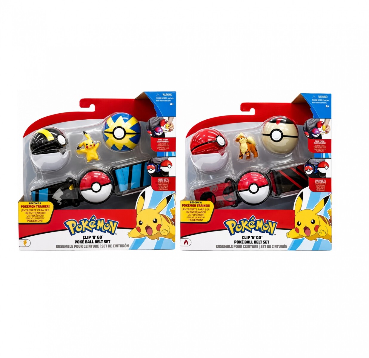 Cinturón de Entrenamiento Pokémon con 2 Pokébolas y Figura 
