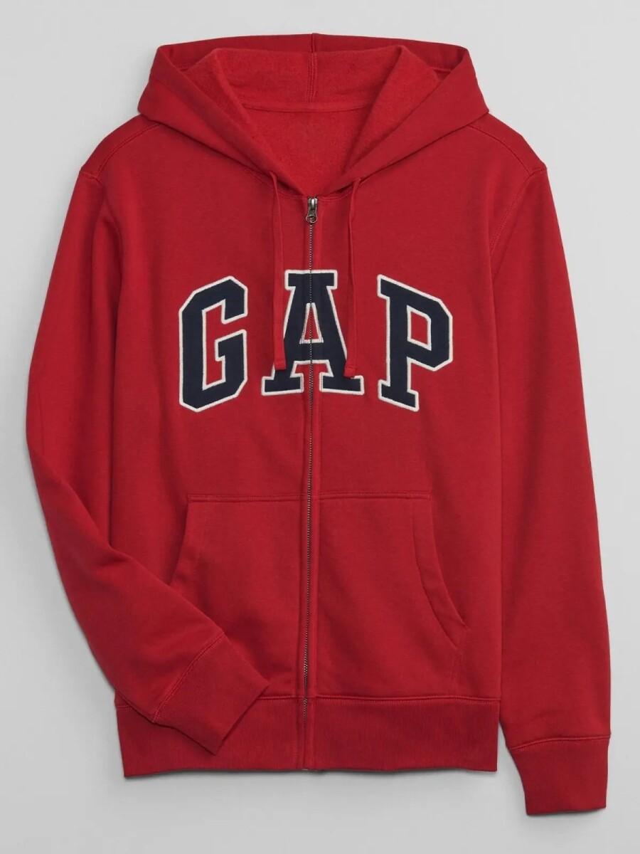 Canguro Logo Gap Con Cierre Con Felpa Hombre - Red Apple 