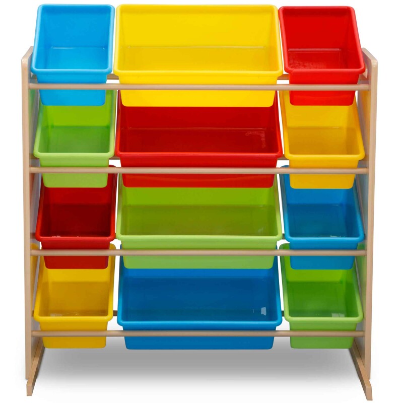 Organizador de 12 contenedores de plástico multicolor Organizador de 12 contenedores de plástico multicolor