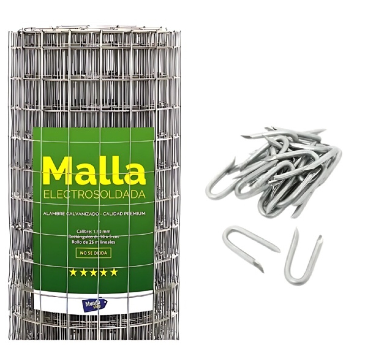 Tejido Malla Electrosoldada Galvanizada Rollo 1.50m X 25 Mts - Gris 
