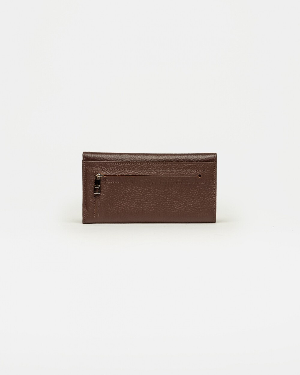 Billetera Katy En Cuero Graneado Floater Waxy Marron