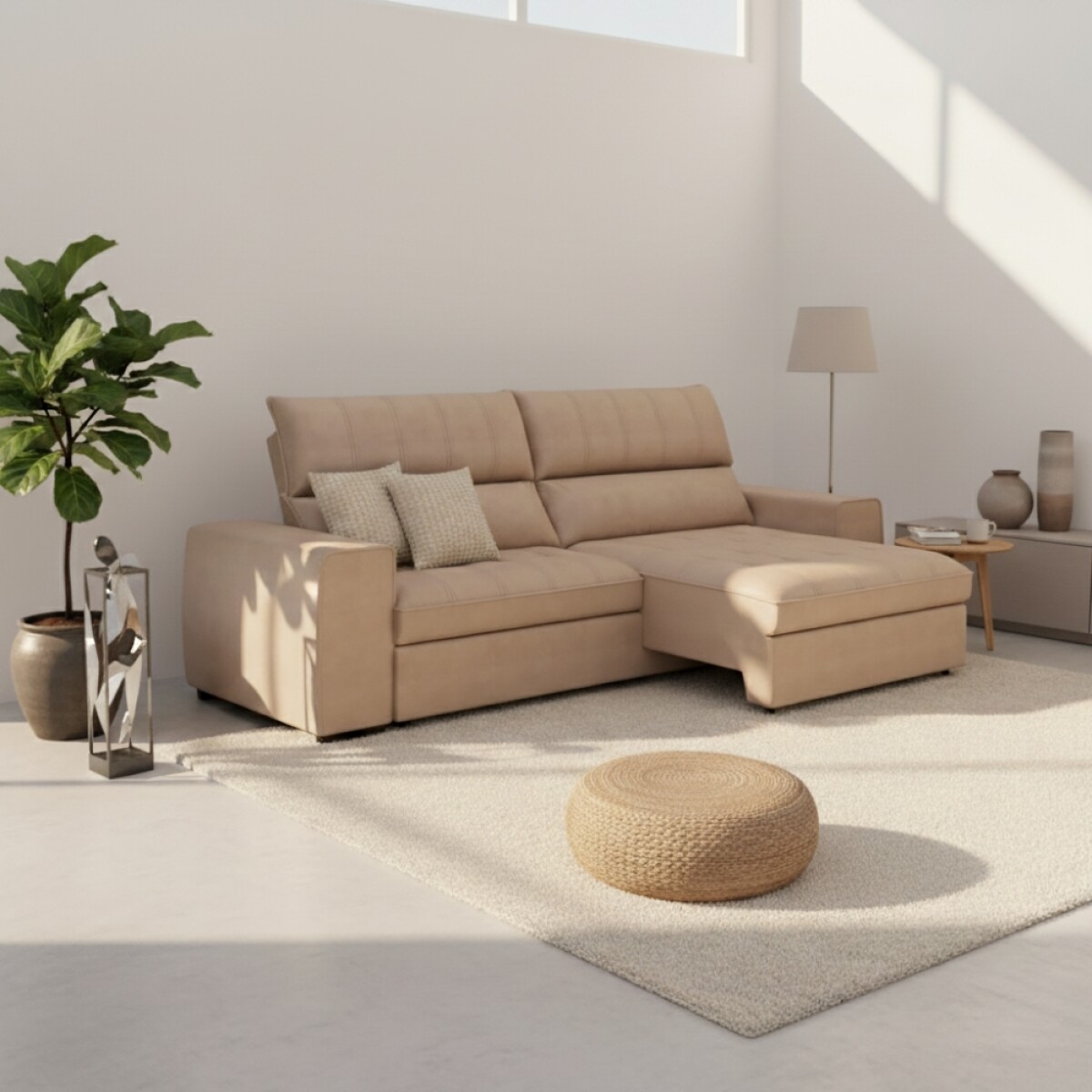 SOFÁ SILLÓN RECLINABLE 3 CUERPOS EXTENSIBLE - CON CHAISE 