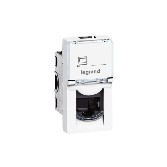 Mód. toma datos RJ45 cat. 6, bco. - Mosaic Legrand LJ0951X