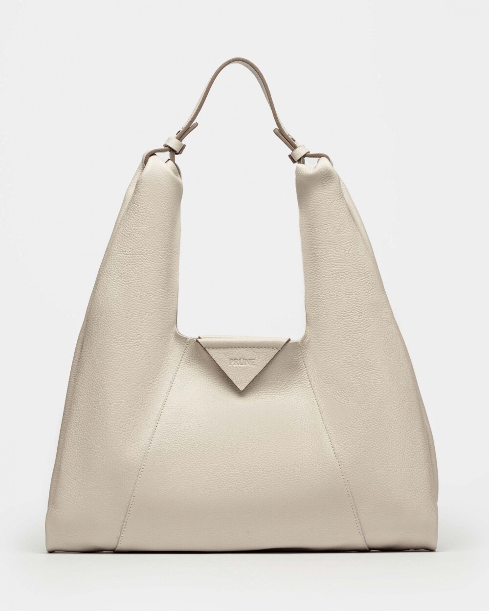 Cartera al hombro The Shopping En Cuero Graneado Natural