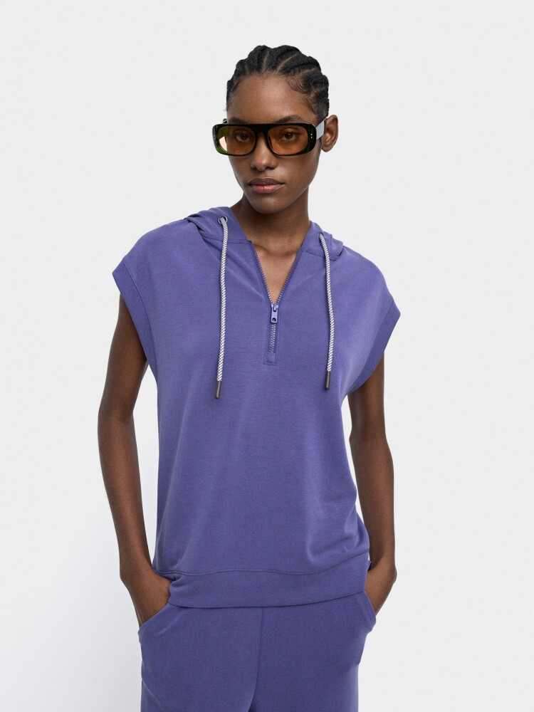 Sudadera Sin Mangas Tacto Suave violeta