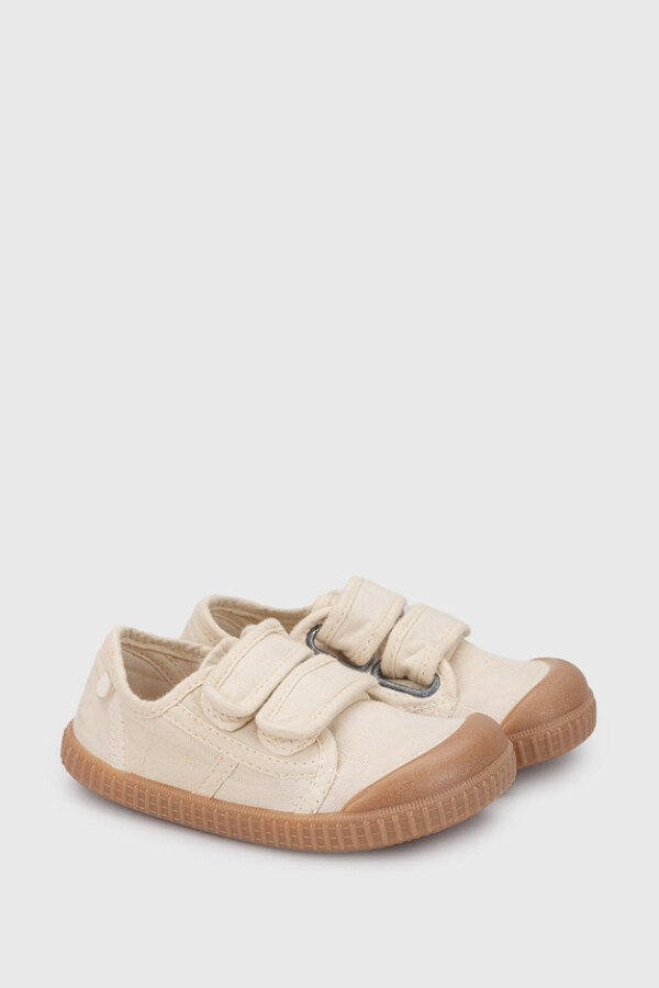 Berri basket doble velcro caramelo marfil Blanco