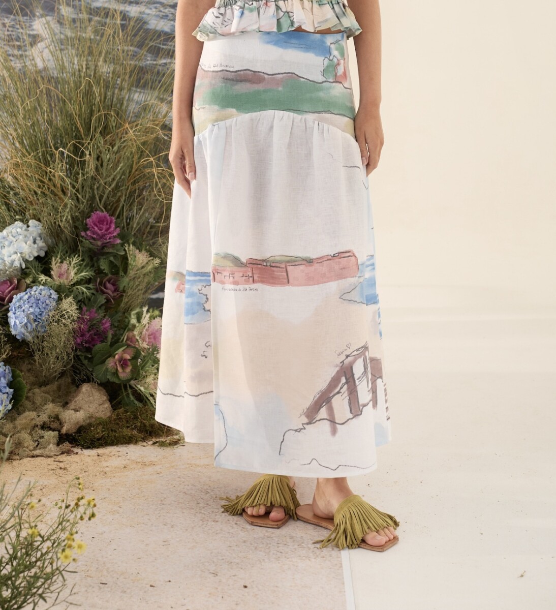 FALDA LUA PRINT - Agua 