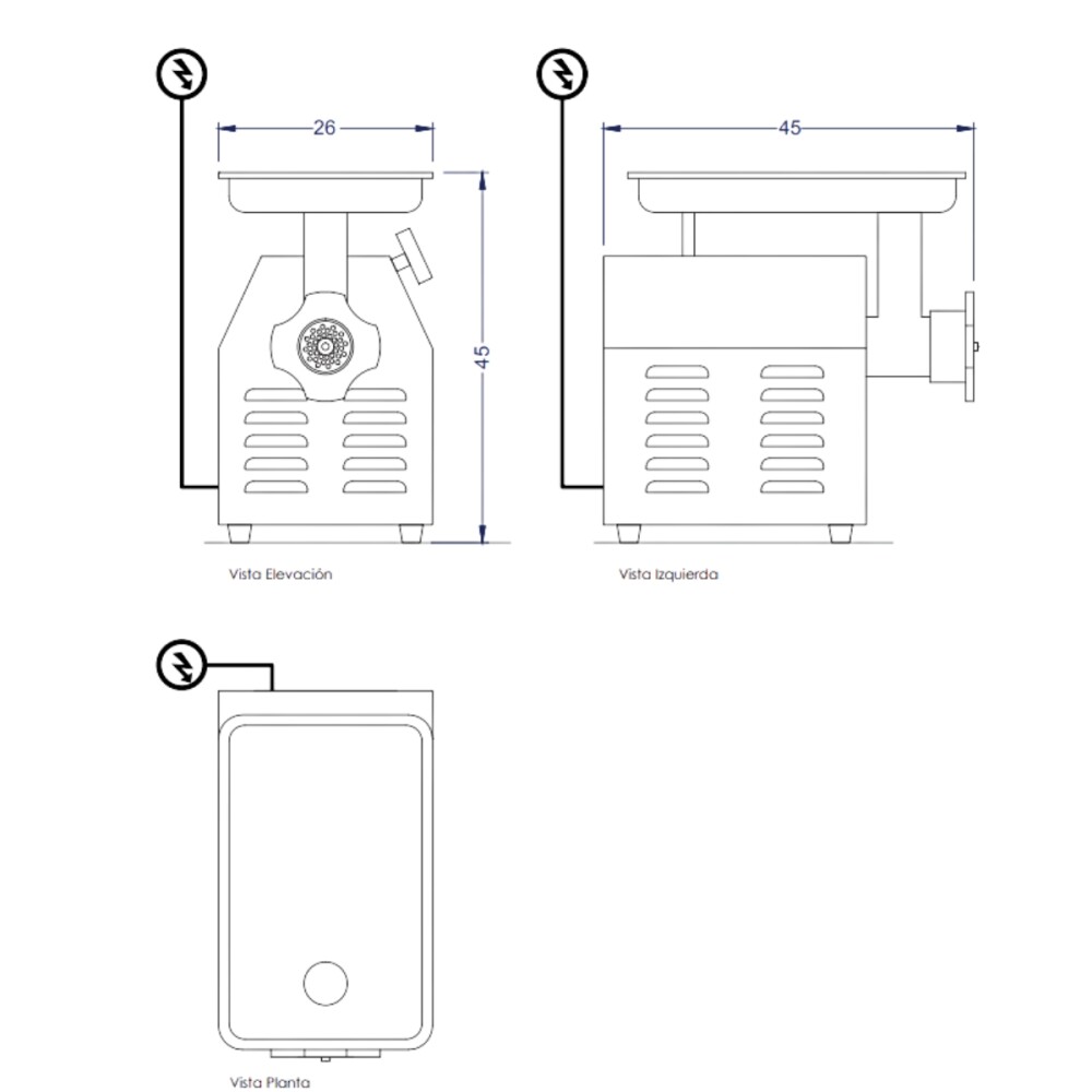 Picadora de Carne 220 kg-h Picadora de Carne 220 kg-h