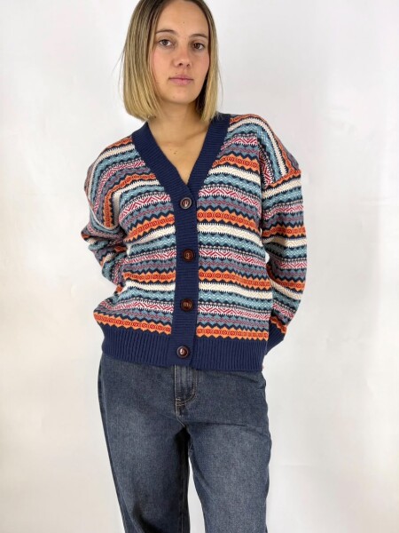 SACO SLOWLY 2446 ESTAMPADO AZUL