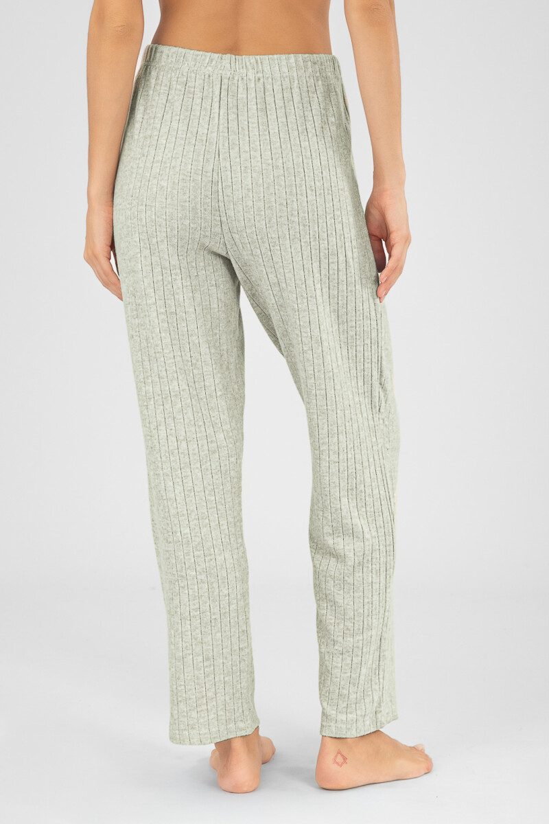 Pantalon rib grueso menta Verde claro
