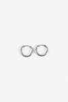 Aros acero grueso small plateado
