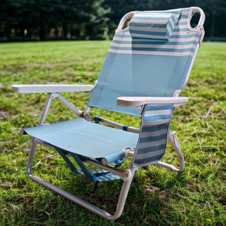 Silla Playera en Aluminio 83x59 cm Rayada Silla Playera en Aluminio 83x59 cm Rayada