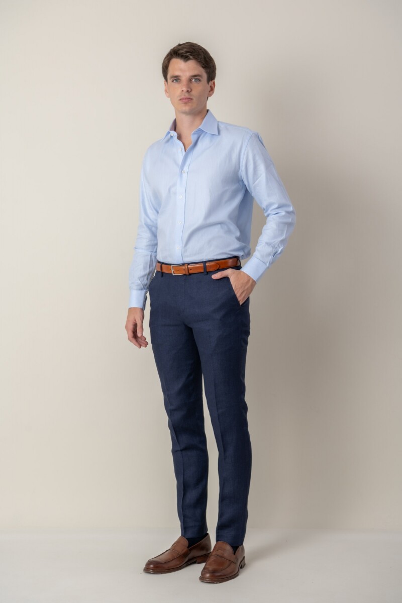 Pantalón de vestir lino - Azul 