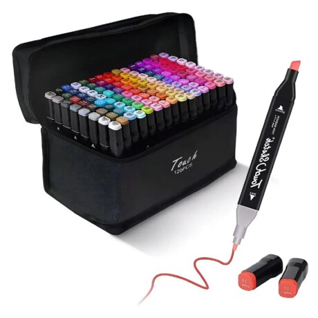 Set De 120 Marcadores Resaltadores Con Doble Punta + Estuche Set De 120 Marcadores Resaltadores Con Doble Punta + Estuche