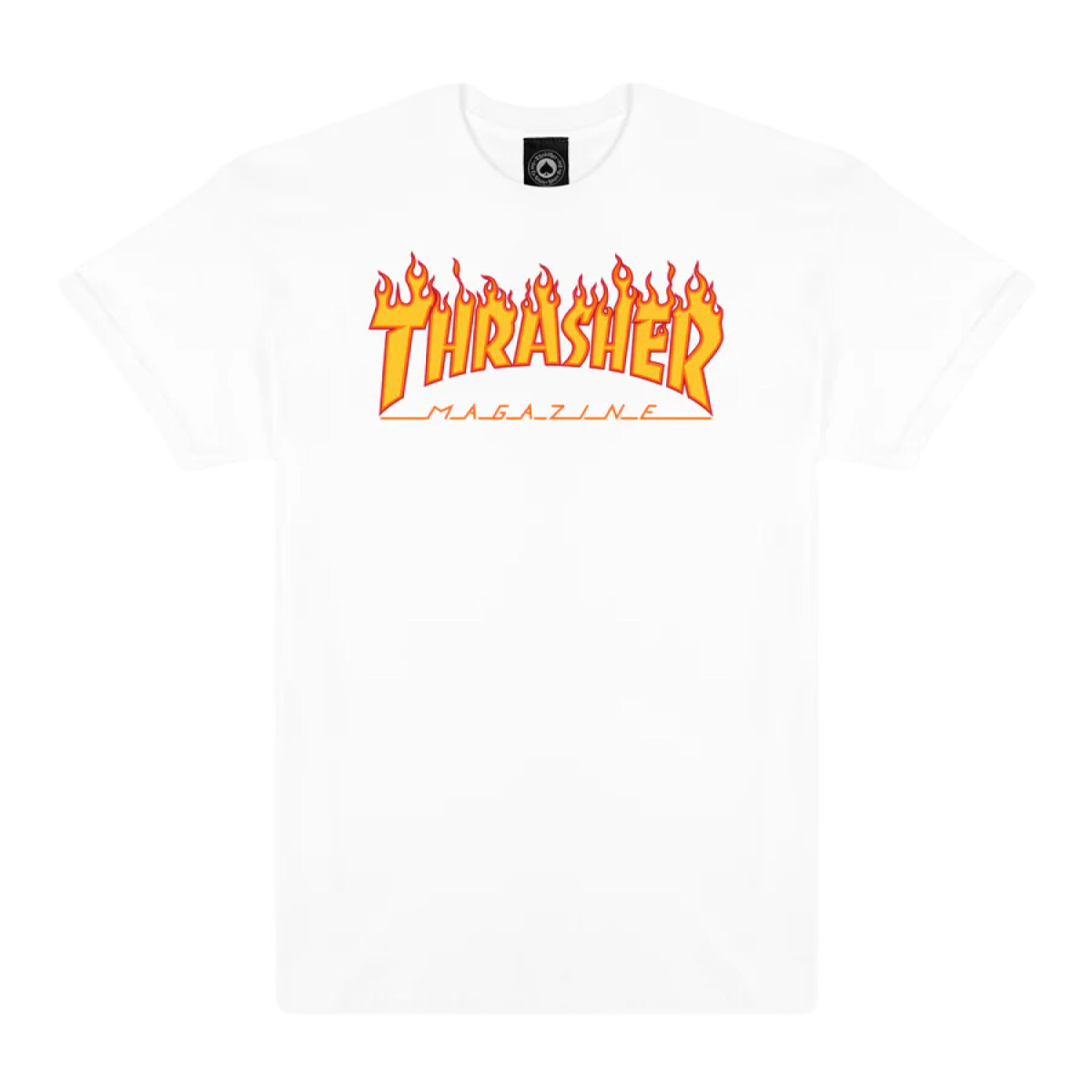 Remera Thrasher Flame Logo - Blanco 