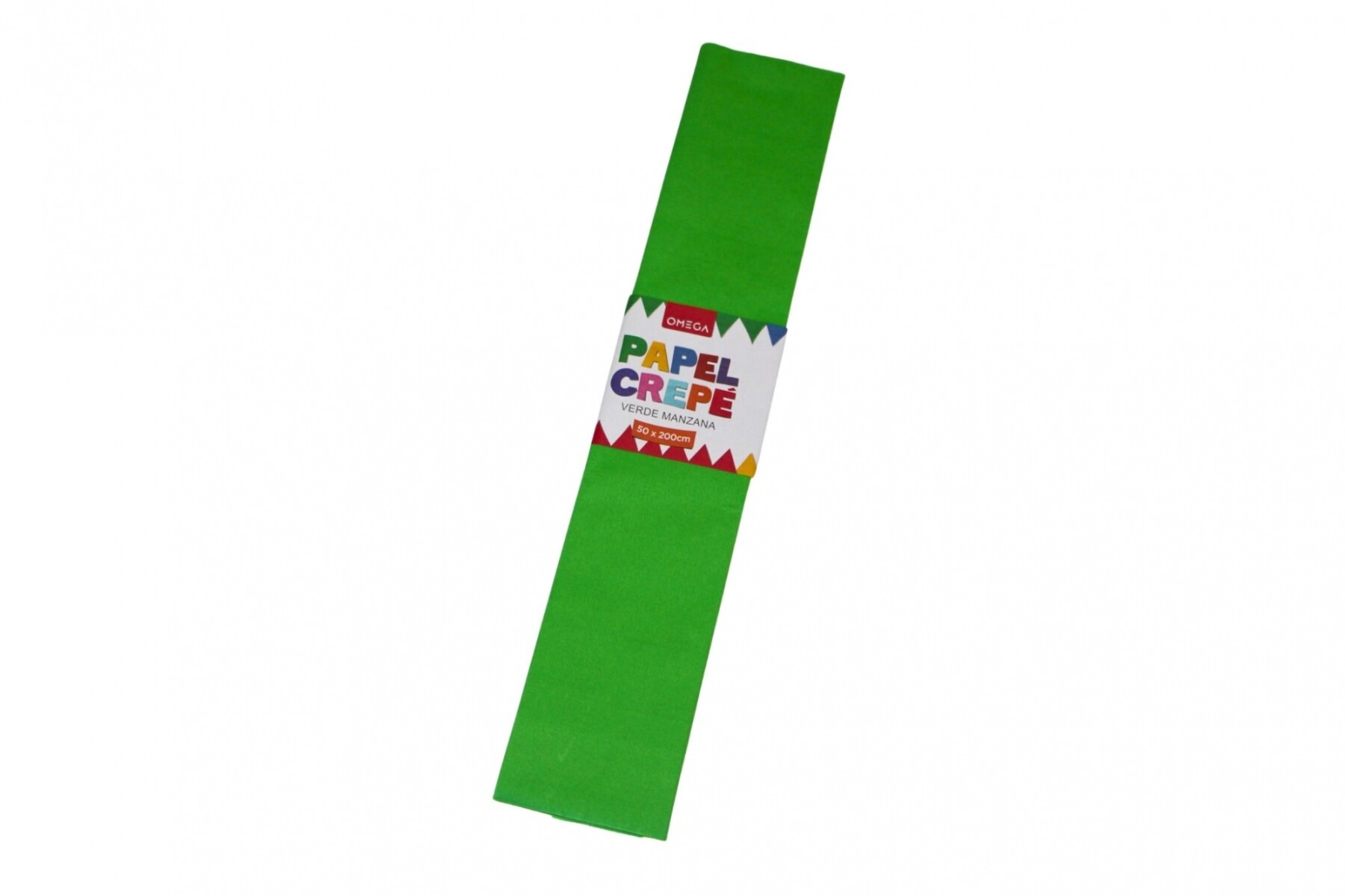 PAPEL CREPE 2MTS.X0.50 - COLOR VERDE MANZANA 