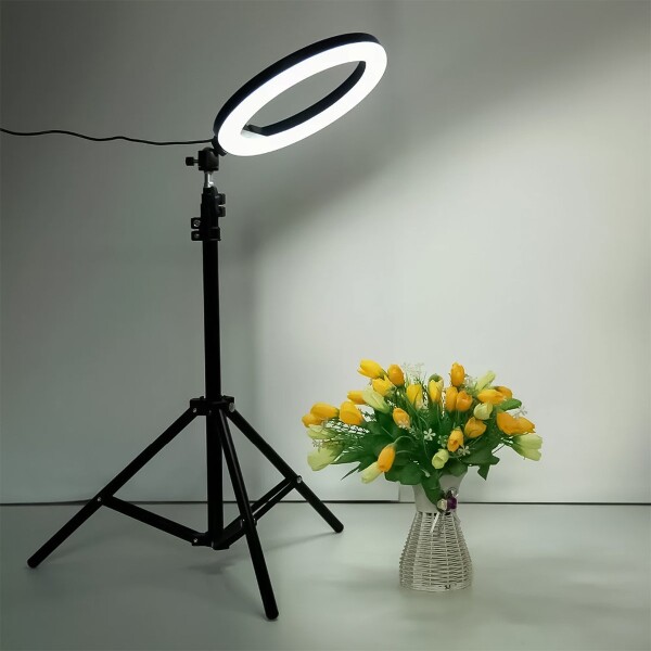 Anillo Aro Luz Led Tripode Soporte Flexible 2.2m 3 Niveles sin Control