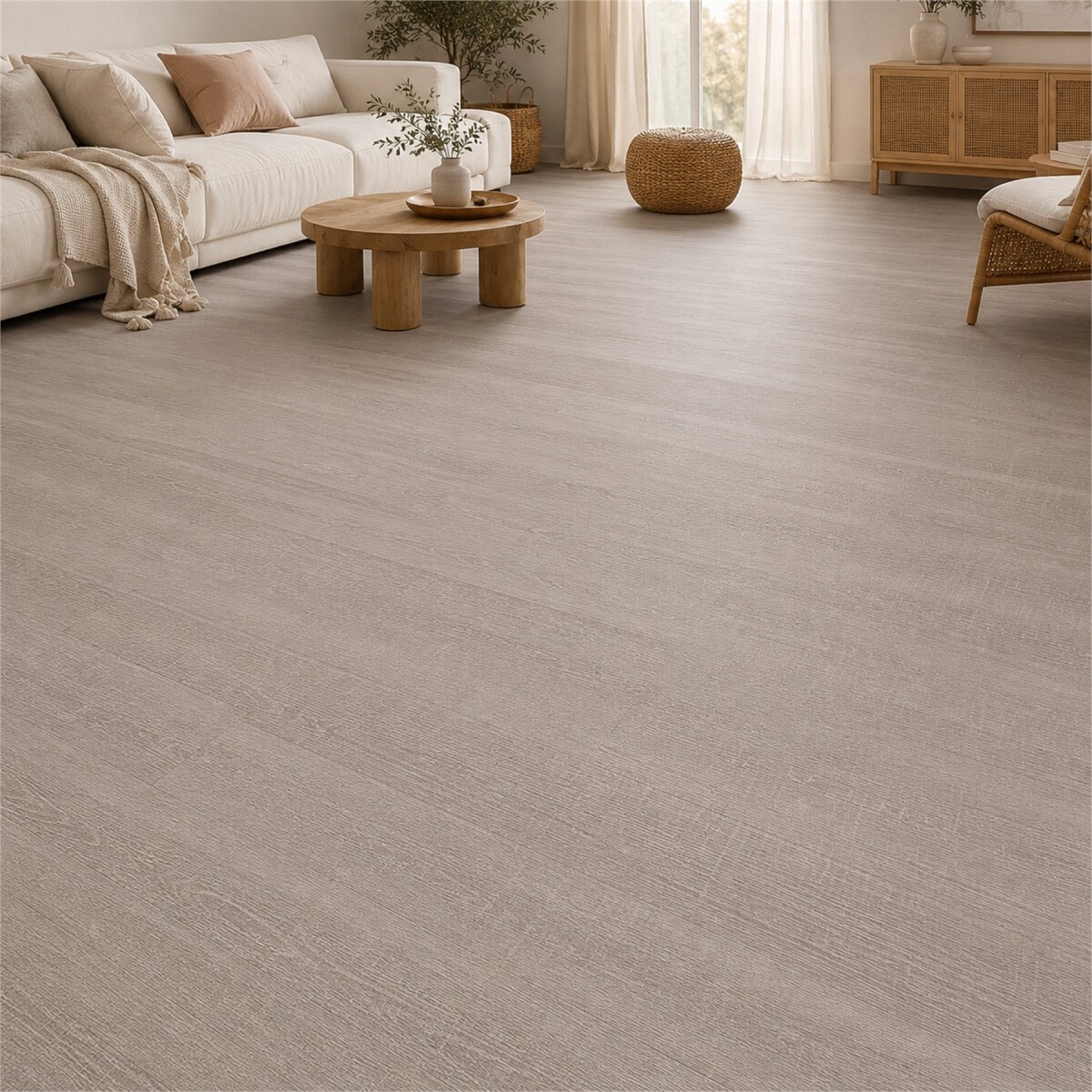 Piso Vinilico Autoadhesivo Piso Flotante Simil Madera x 20m2 - Gris 1 