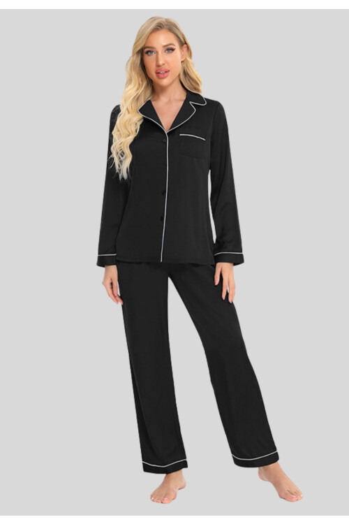 PIJAMA SEDA NEGRO