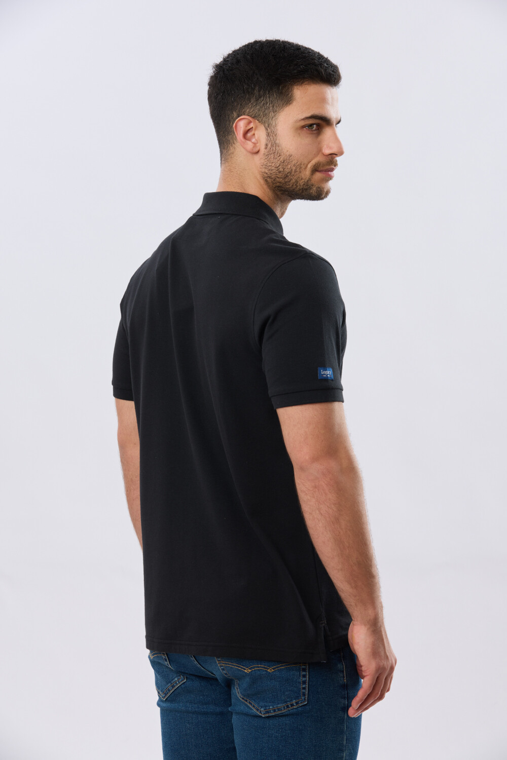 REMERA POLO LISA PIQUÉ Negro