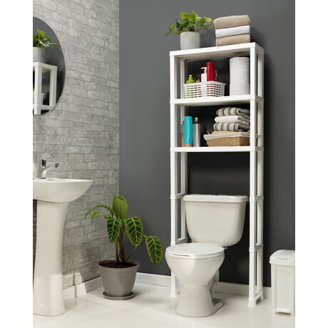 Estantería Organizadora para Baño sobre Inodoro Rimax 3 Estantes Blanco