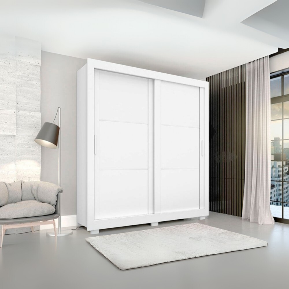 Ropero 2 Puertas Corredizas - Titanium Blanco