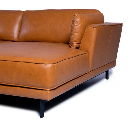 Rinconera Venturi - Cuero Advanced - Chaise Derecho Mostarda