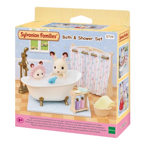 Sylvanian Families Set Bañera Baño Ducha Muebles Ternurines Variante Modelo Ducha